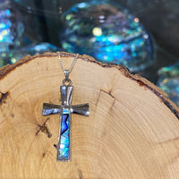 Paua Shell Cross pendant