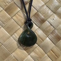 Jade Single Crossover Pendant Necklace - Mini