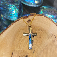 Paua Shell Cross pendant