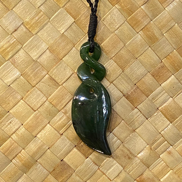 Jade Double Crossover Pendant Necklace