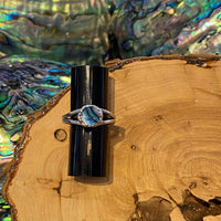 Paua Shell Small Round Ring