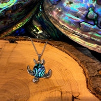 Paua Shell sea turtle pendant