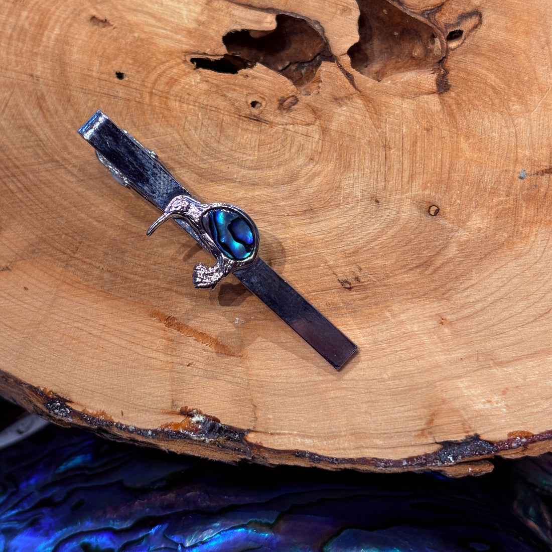 Kiwi Paua Shell Tie bar