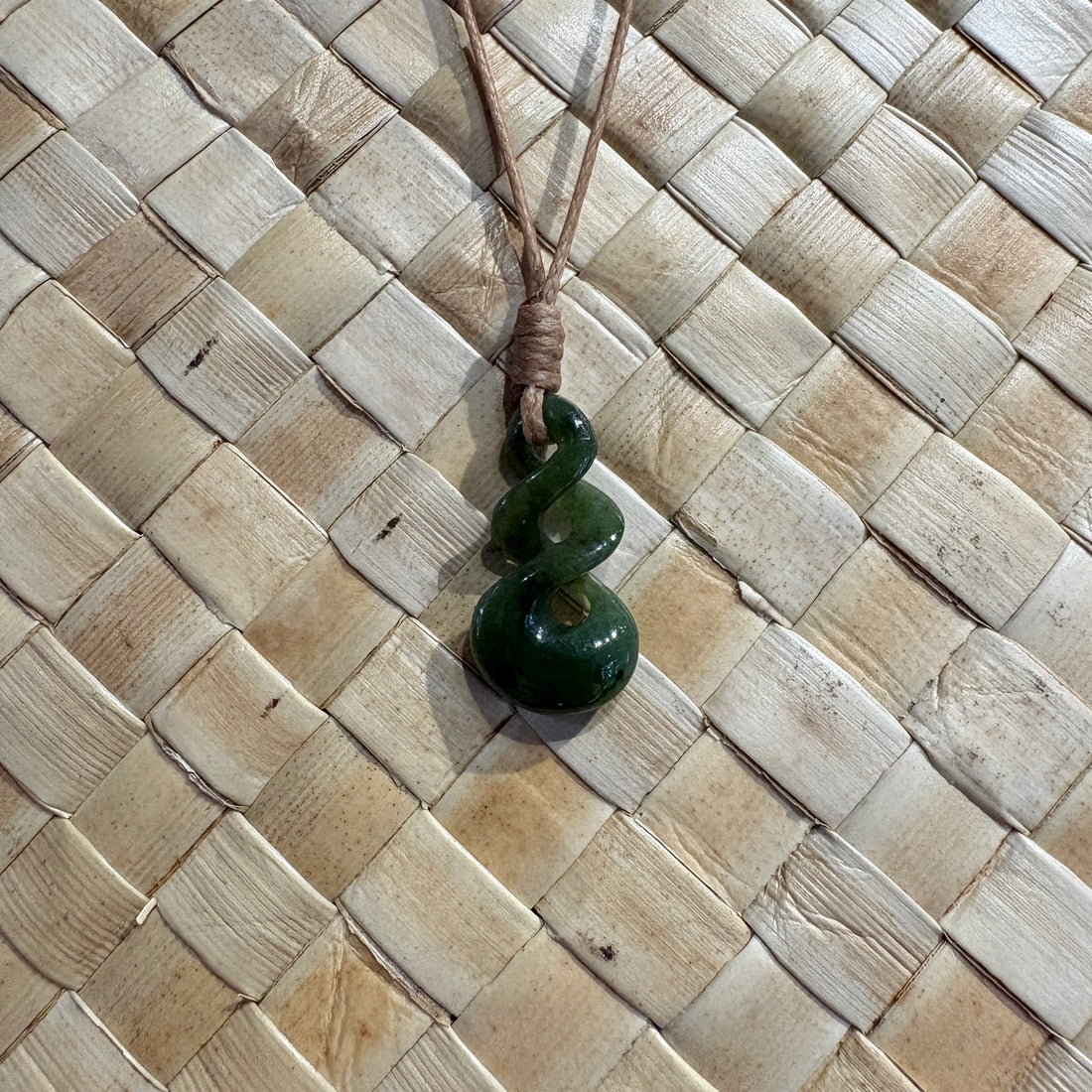Jade Mini Double Crossover Pendant Necklace