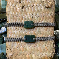 Greenstone handwoven bracelet