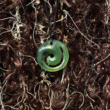 Mini Koru (Spiral) Greenstone pendant