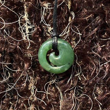 Mini Koru (Spiral) Greenstone pendant