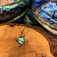 Paua Shell sea turtle pendant