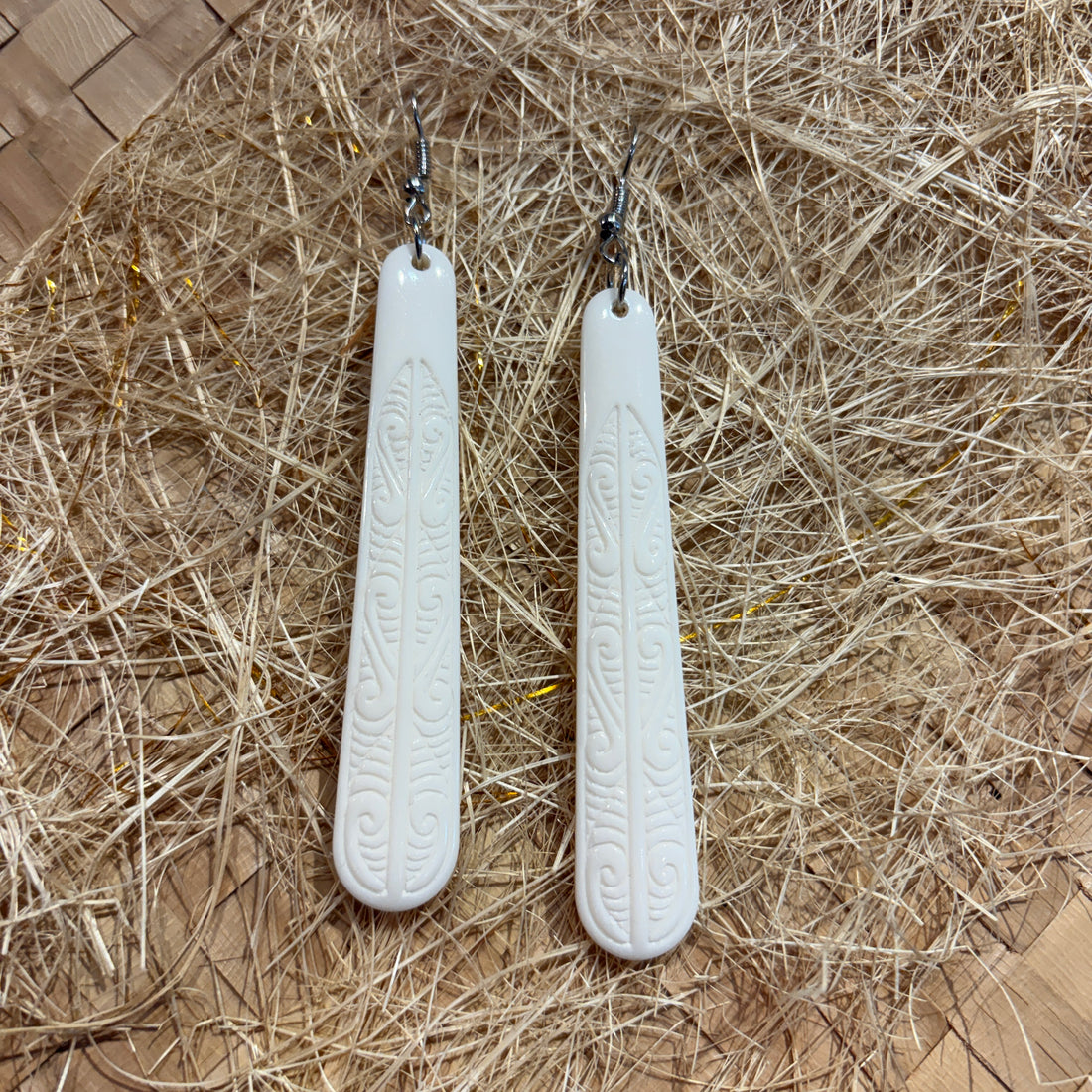 Bone Drop Earrings
