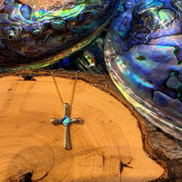 Paua Shell Small Cross pendant