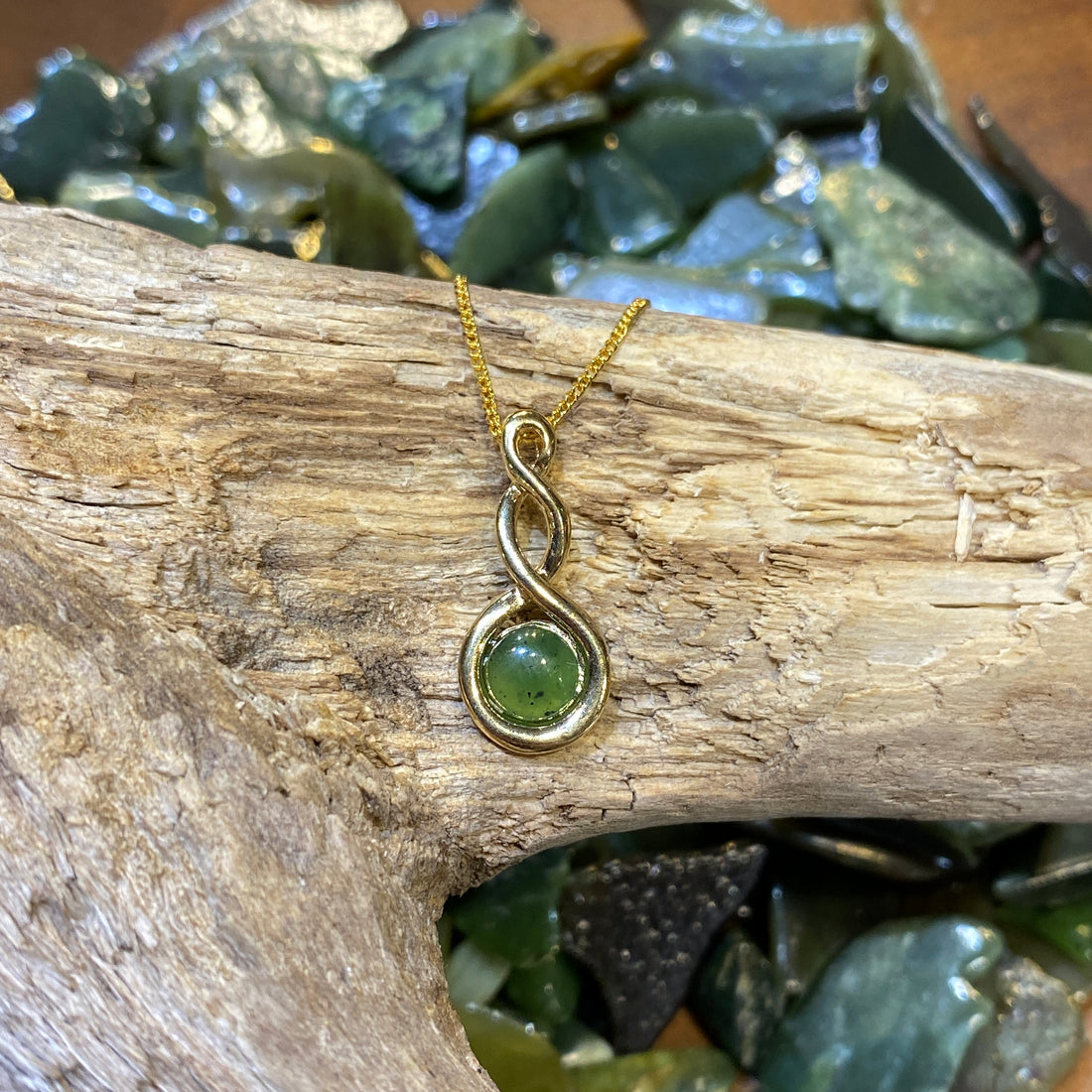 Double Twist Jade Pendant