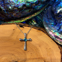 Paua Shell Small Cross pendant