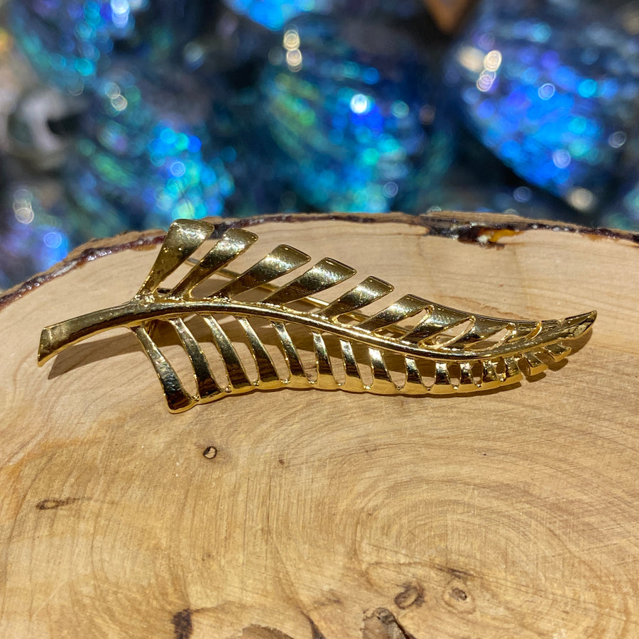 Silver Fern Brooch