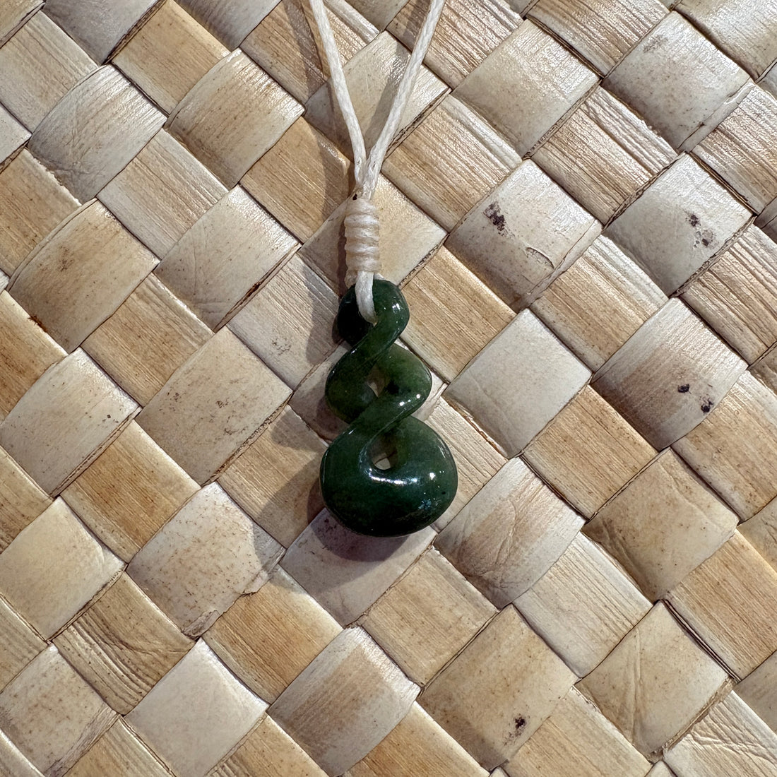 Jade Mini Double Crossover Pendant Necklace