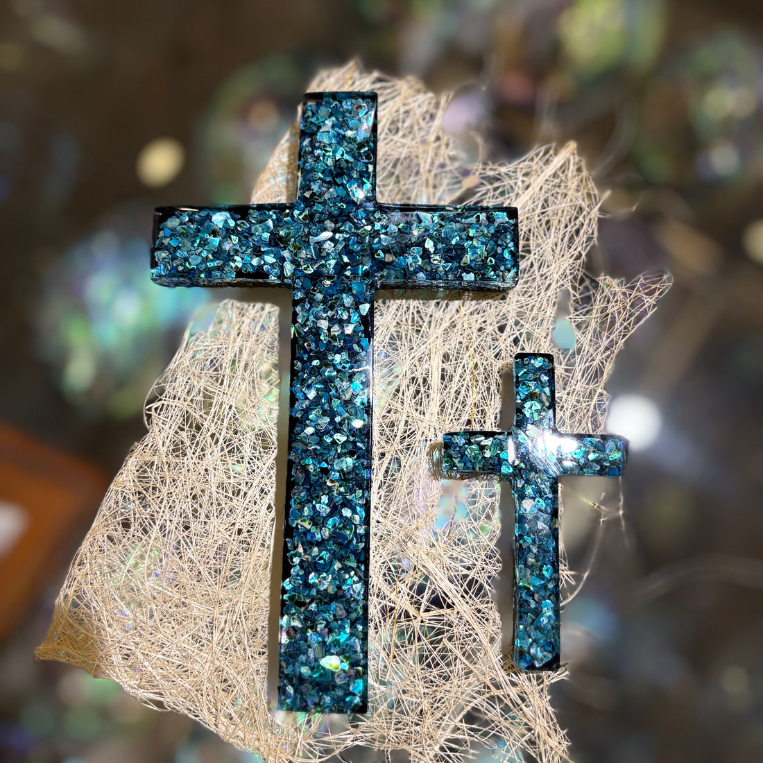 Paua Crucifix Glint