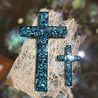 Paua Crucifix Glint