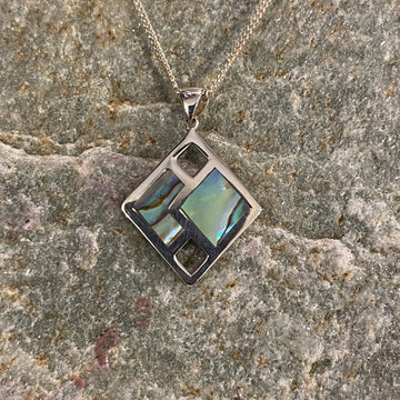 Paua Square Shape Pendant