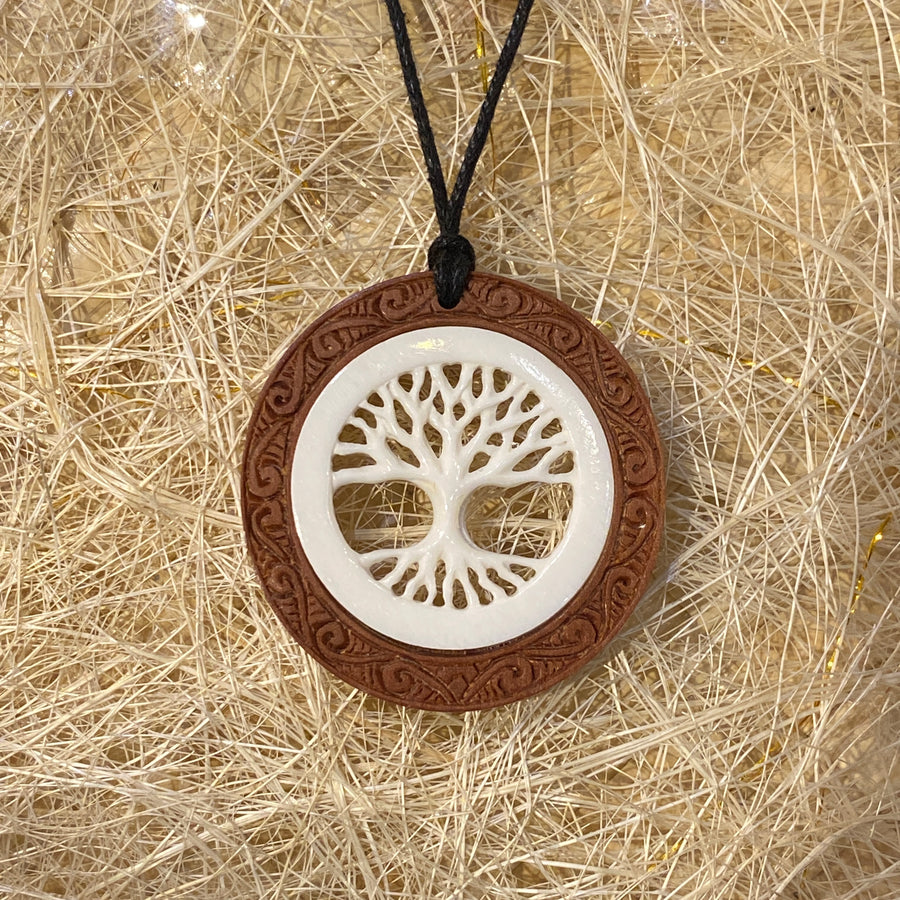 Tree of life Bone&Wood pendant