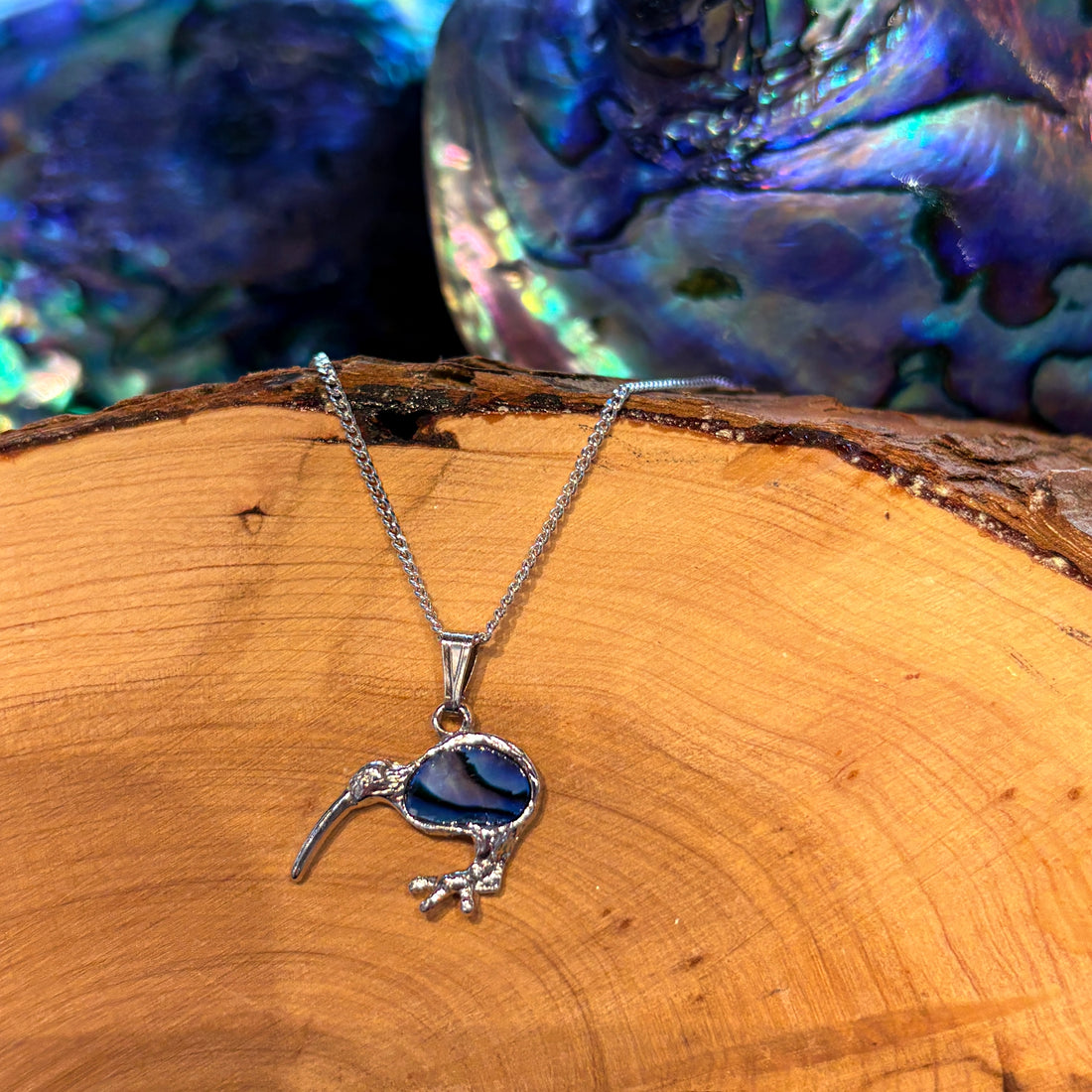 Paua Shell Kiwi pendant