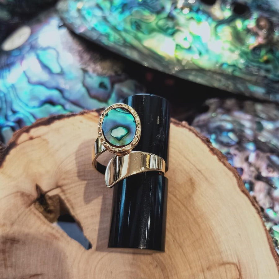 Paua Shell Wrap Around Ring