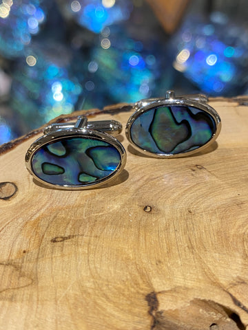 Paua Shell Oval Cufflinks