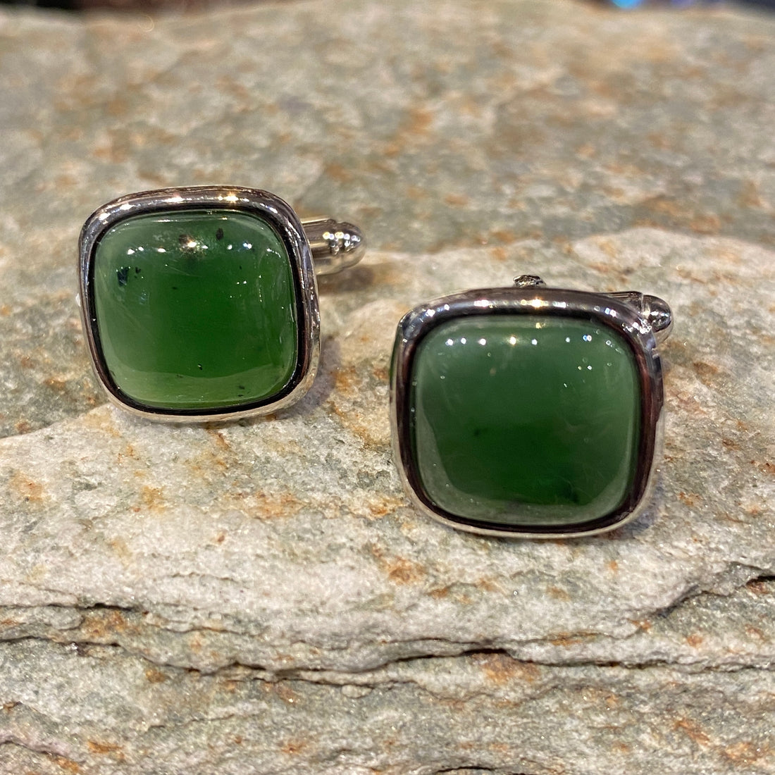 Pounamu Square Cufflinks