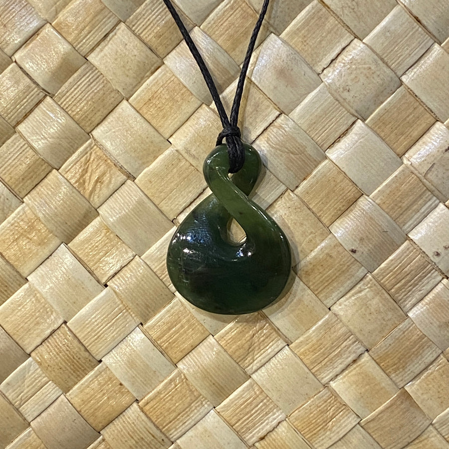 Jade Single Crossover Pendant Necklace