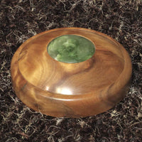 Jade inlaid kauri bowl
