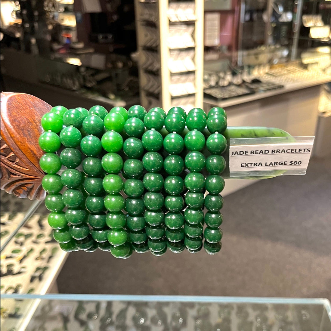 Jade 10mm round bead bracelet 